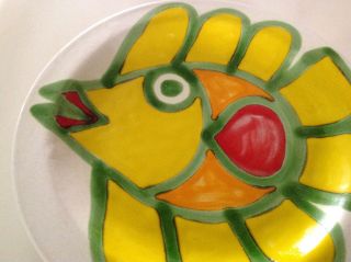 Italian Desimone Pottery Hand Painted Fish Plate 10 