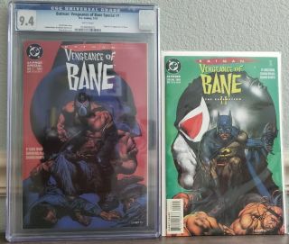 Batman: Vengeance Of Bane Special 1 (cgc 9.  4) And 2 (vf/nm)