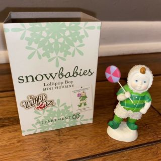 Vintage Snowbabies " Lollipop Boy” Wizard Of Oz Mini Figurine Department 56 W/box
