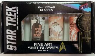 Star Trek The Series Fine Art Shot Glasses: Set 13 Of 20