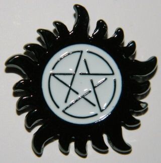 Supernatural Tv Series Anti Possession Logo Rigid Metal Enamel Pin