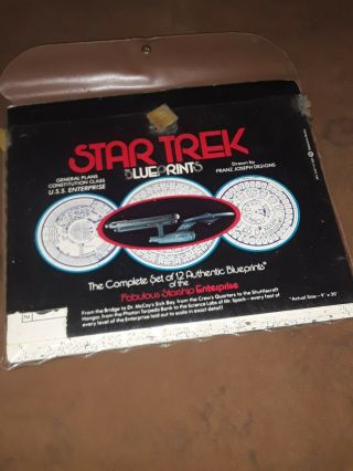 Star Trek Blue Prints Complete Set Of 12 Of Starship Enterprise 4th Ed 1975
