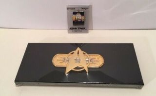 Star Trek: 1991,  25th Anniversary Cloisonne Pin W/bonus Starfleet Insignia Badge