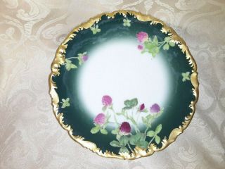 T & V Limoges Berry Raspberry Plate French France Red Stamp Tv Porcelain China