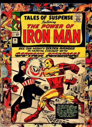 Tales Of Suspense 58 Iron Man Vs Captain America Wasp Marvel Comic 2nd Kraven