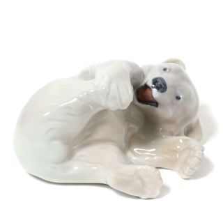 Porcelain Figurine " White Polar Bear Cub ".  Denmark,  Royal Copenhagen 729