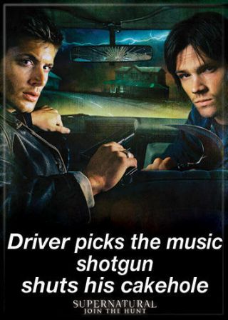 Supernatural (tv Series) Photo Quality Magnet: Driver Picks The Music.