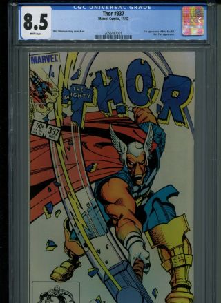 Thor 337 8.  5 Cgc White Pages 1983 Newsstand 1st Beta Ray Bill Gotg 3 Ships