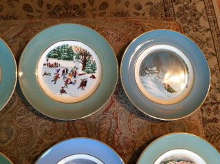 Set Of 8 Avon Wedgwood Christmas Plates 1973 - 1980 3