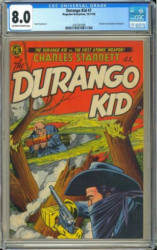 Durango Kid 7 Frazetta Art Atomic Weapon Cover/story Me Comic 1950 Cgc 8.  0