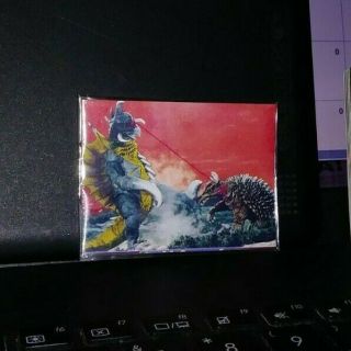 Vtg Gigan Vs Angilas Godzilla Toho Great Monster Kaiju Card 70s Yamakatsu