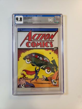 Action Comics 1 Cgc 9.  8 - 35 Grams Silver Foil Superman Dc 2018 Zealand Mt