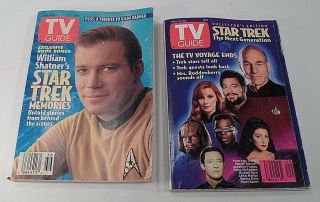 2 Collectible 1993 1994 Star Trek Memories & Next Generation Tv Guide Magazines