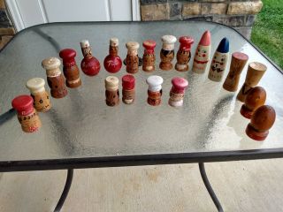 Set Of 10 Vintage Salty And Peppy Shakers