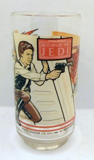 1983 Coca - Cola Burger King Star Wars Return Of The Jedi Glass