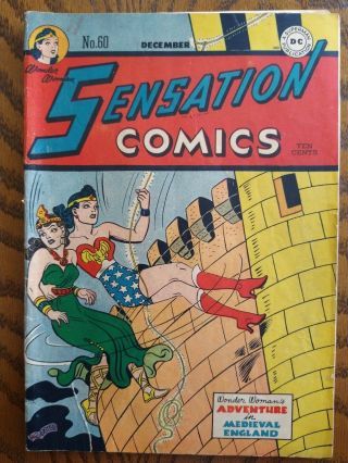 Sensation Comics 60 Very Early Wonder Woman Dec 1946