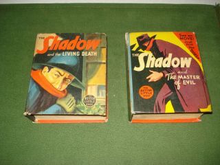 (2) Big Little Books The Shadow,  Master Of Evil & The Living Death,  1940,  1941