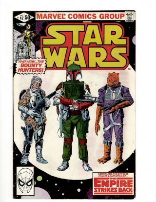 Star Wars 42 Vf/nm Marvel Comic Book 1st Boba Fett Appearance Jedi Skywalk Of2
