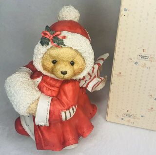 Large 9 Inch Cherished Teddies Alice 903620 Cozy Warm Wishes Coming Your Way Box