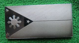 Philippines Flag 1.  25 Oz Sterling Silver Proof Cameo Art Bar