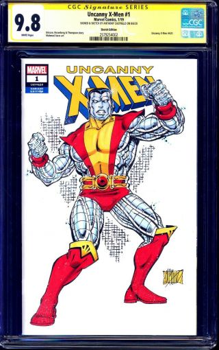 Uncanny X - Men 1 Blank Cgc Ss 9.  8 Signed Colossus Sketch By Anthony Castrillo