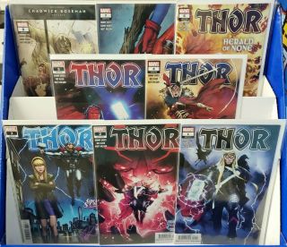 Thor 1 2 3 4 5 6 7 8,  Promo Cards (marvel 2020) Donny Cates/ All 1st Printings