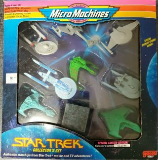 Vintage Nos Micro Machines Star Trek Collectors Set Galoob Limited Edition Nib