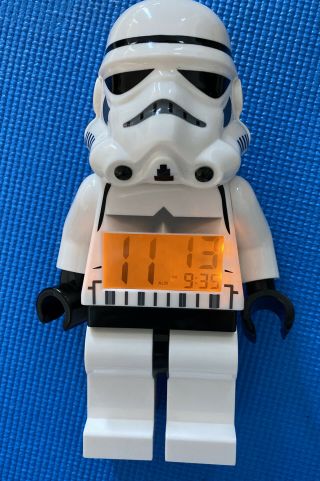 2015 Lego Star Wars Stormtrooper Figural Light - Up Digital Alarm Clock 9.  5 "