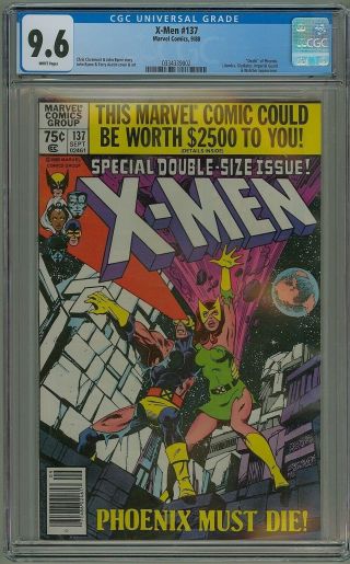 X - Men 137 (9/80),  Cgc 9.  6 Whits Pgs,  Newsstand Edition,  Death Of Phoenix
