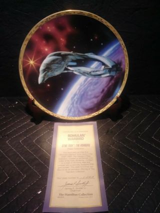 Klingon Bird Of Prey From Star Trek The Voyagers W/coa Collector Plate