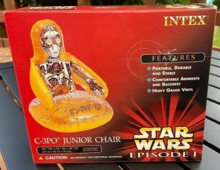 Star Wars C - 3po Episode 1: Intex Junior Kids Inflatable Chair,  Nib