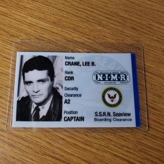 Voyage To The Bottom Of The Sea Capt.  Lee B Crane Id Badge - Costume Cosplay