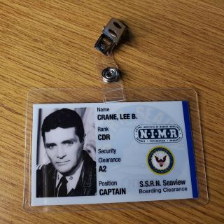 Voyage To The Bottom Of The Sea Capt.  Lee B Crane ID Badge - Costume Cosplay 2