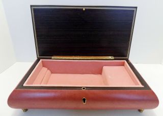 REUGE ROMANCE Music Box Swiss Movement made in Italy Floral Inlaid Wood [video] 2