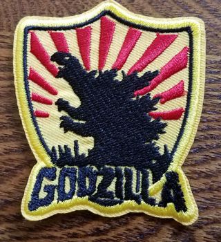 Godzilla Rising Sun Shield Patch 3 Inches Tall