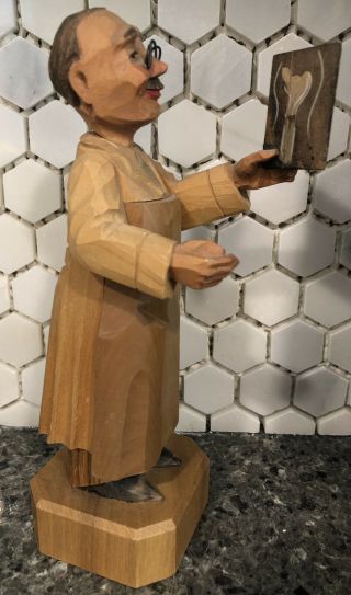 Vintage Anri Wood Hand Carved Carving Doctor Radiologist Italy