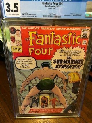 Fantastic Four 14 Cgc 3.  5 Marvel 1963 Sub - Mariner Classic Jack Kirby