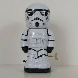 Star Wars Stormtrooper Storm Trooper 7 1/2 - Inch Wind - Up Tin Toy