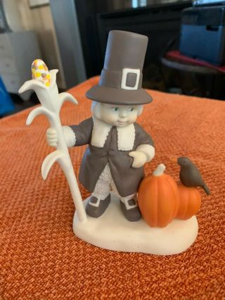 Dept.  56 Snowbabies Give Thanks Pilgrim W.  Pumpkin Let’s Thanksgiving 69340