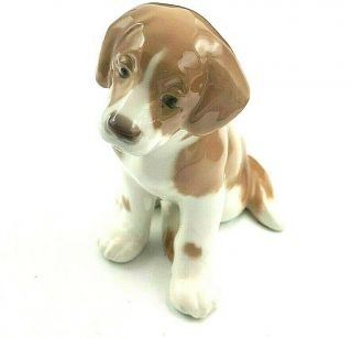 Vintage Figurine Bing & Grondahl B&g Sitting St Bernard Puppy Porcelain 1926