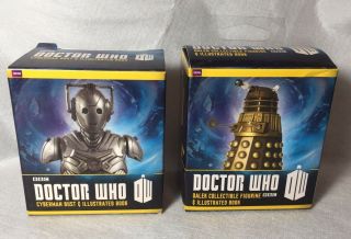 Doctor Who Miniature Box Running Press Cyberman Dalek Light Up Toy Dr Who