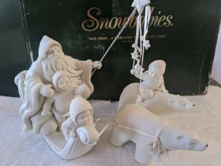 Dept 56 Snowbabies Jack Frost Sleighride Through The Stars,  2 On Polarbear Bonus