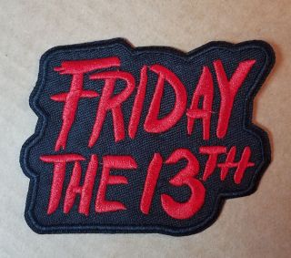 Friday The 13th Logo Embroidered Patch 3 1/2 Inches Wide