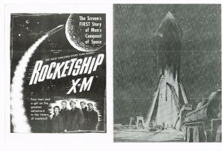 Rocketship X - M 1950 Fantasy Films Distribution Movie Promo Folder (1970s) Sci - Fi