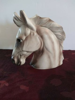 Vintage Lefton White Horse Head Vase Planter H1953