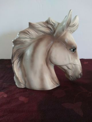 Vintage Lefton White Horse Head Vase Planter H1953 3