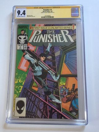 Punisher 1 1987 Ss Cgc 9.  4 Signed By Klaus Janson Classic Punisher Artist Nm