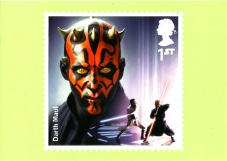 Star Wars,  Darth Maul,  Royal Mail Postcard,  Year 2019