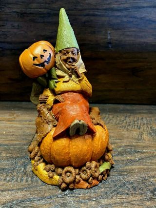 Vintage Tom Clark Gnome Trixie And Treat Pumpkin Head 1989 - Halloween