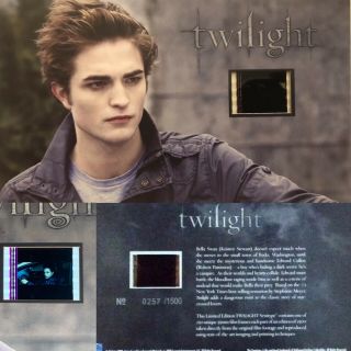 Twilight Robert Pattinson Limited Edition Film Cell Individual Numbered